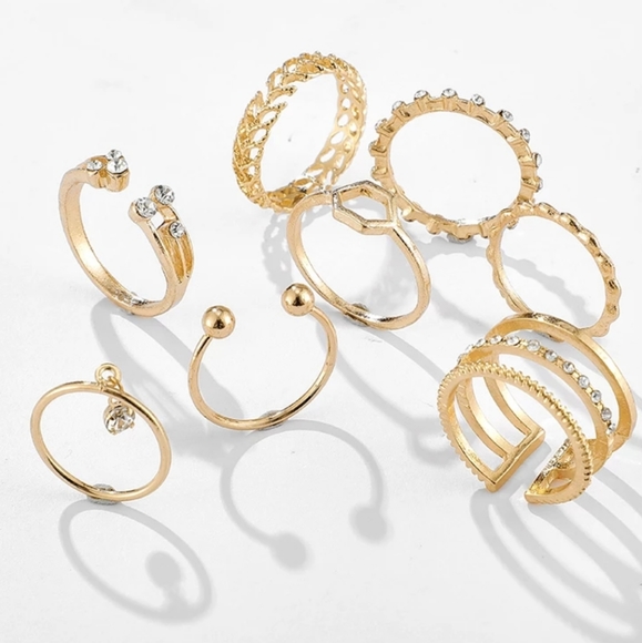 *Candace* 8 Piece Ring Set - Picture 4 of 6